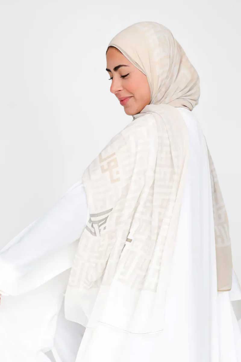 Beige Kufic Scarf - Image 2