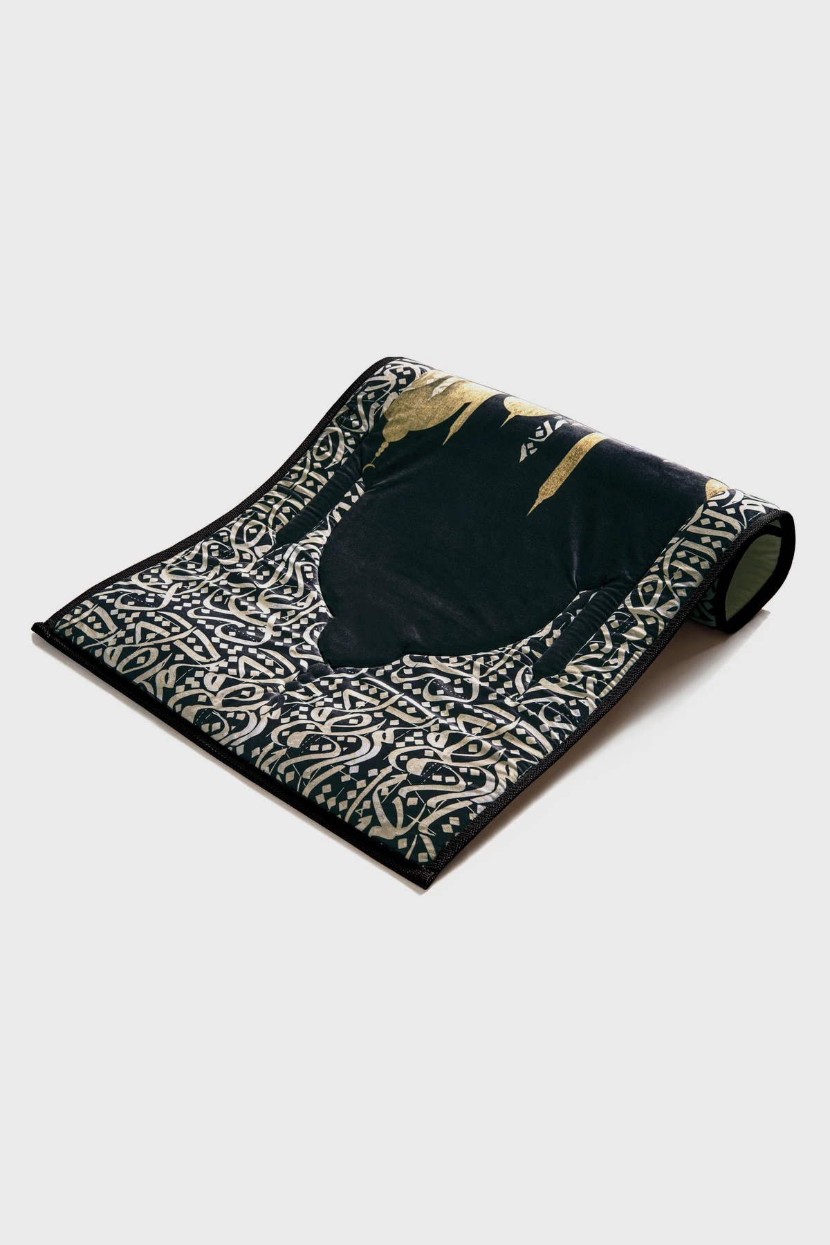 Dark Arabic Calligraphy premium Prayer Mat - الصورة 2