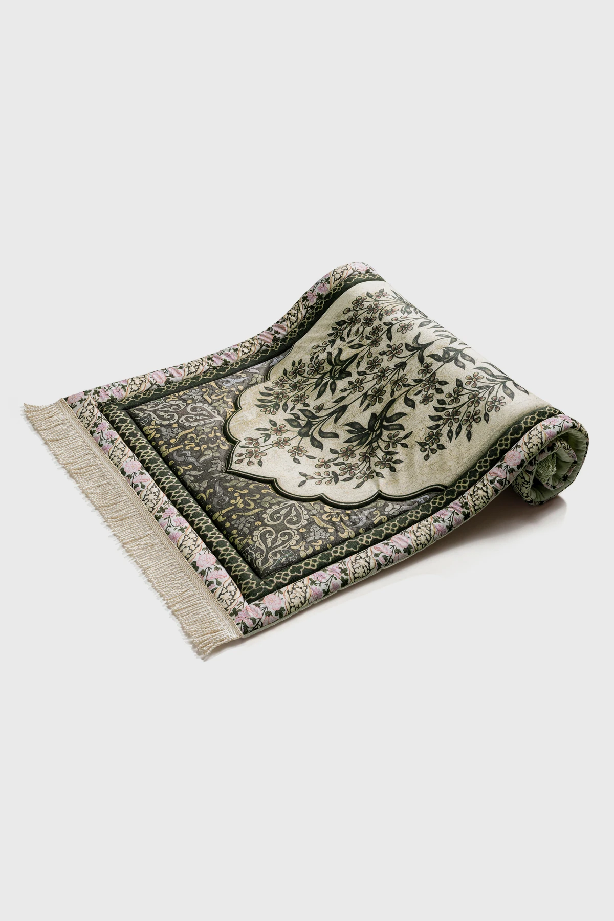 Antique Floral Premium Prayer Mat - الصورة 2