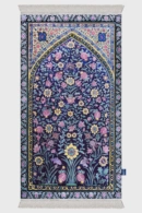 Navy Blossoms Premium Prayer Mat