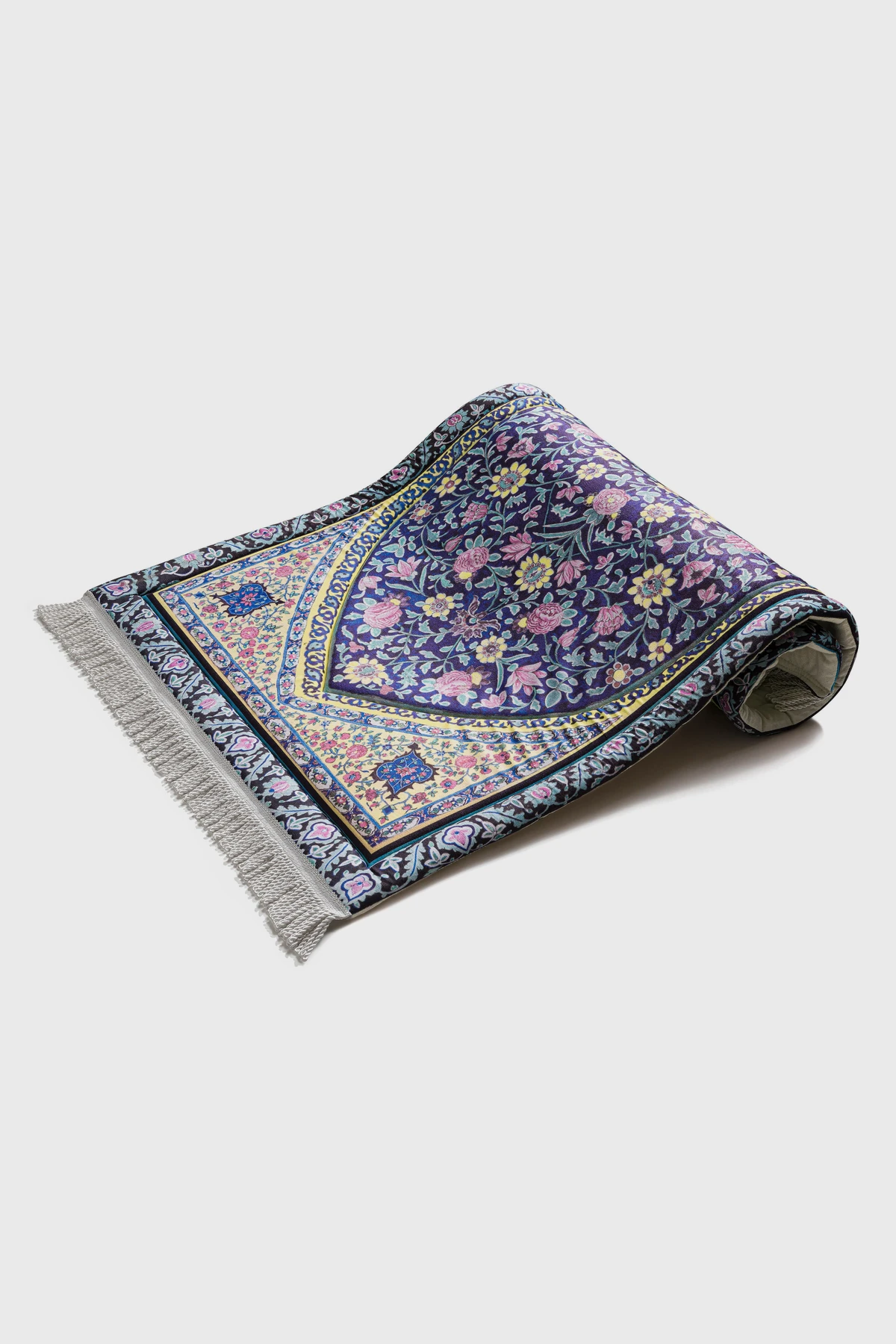 Navy Blossoms Premium Prayer Mat - Image 2