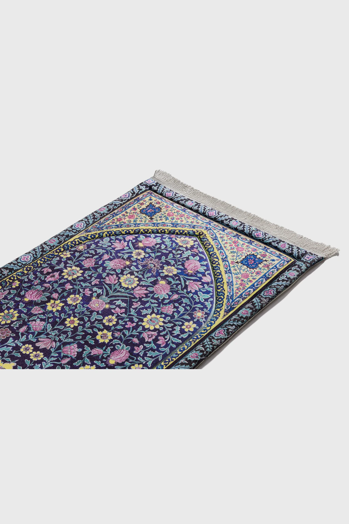 Navy Blossoms Premium Prayer Mat - Image 3