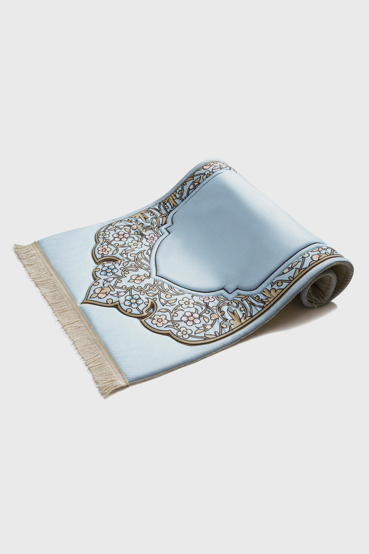 Soft Golden Arch Premium Prayer Mat - الصورة 2