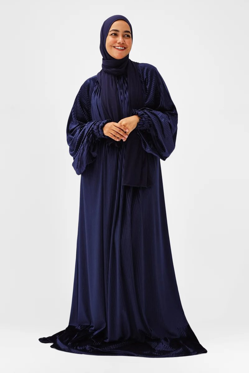 Dark Blue Velvet Prayer Dress