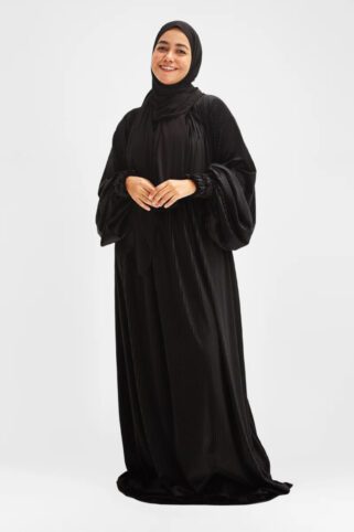 Velvet Black Prayer Dress