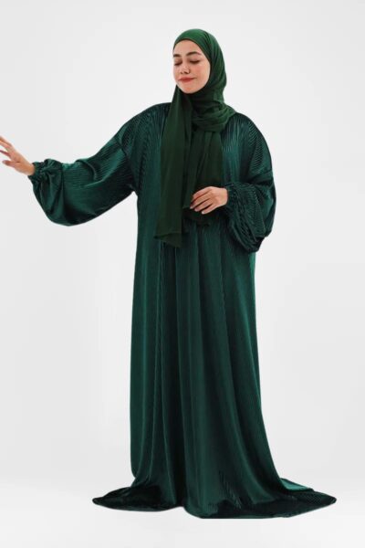 Dark Green Velvet Prayer Dress