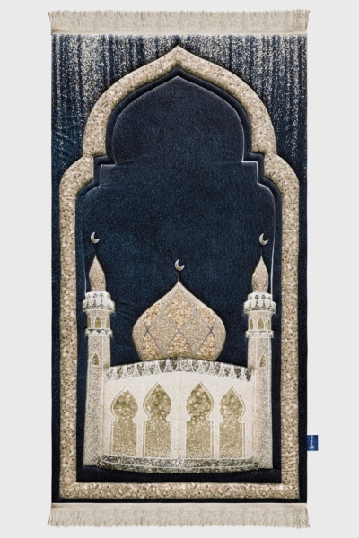 Blue Shimmer Premium Prayer Mat