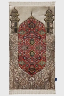 Reddish Flory Premium Prayer Mat