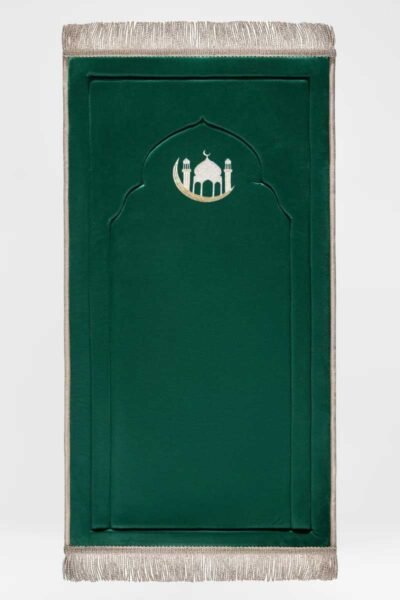 Emerald Green Embroidery Prayer Mat
