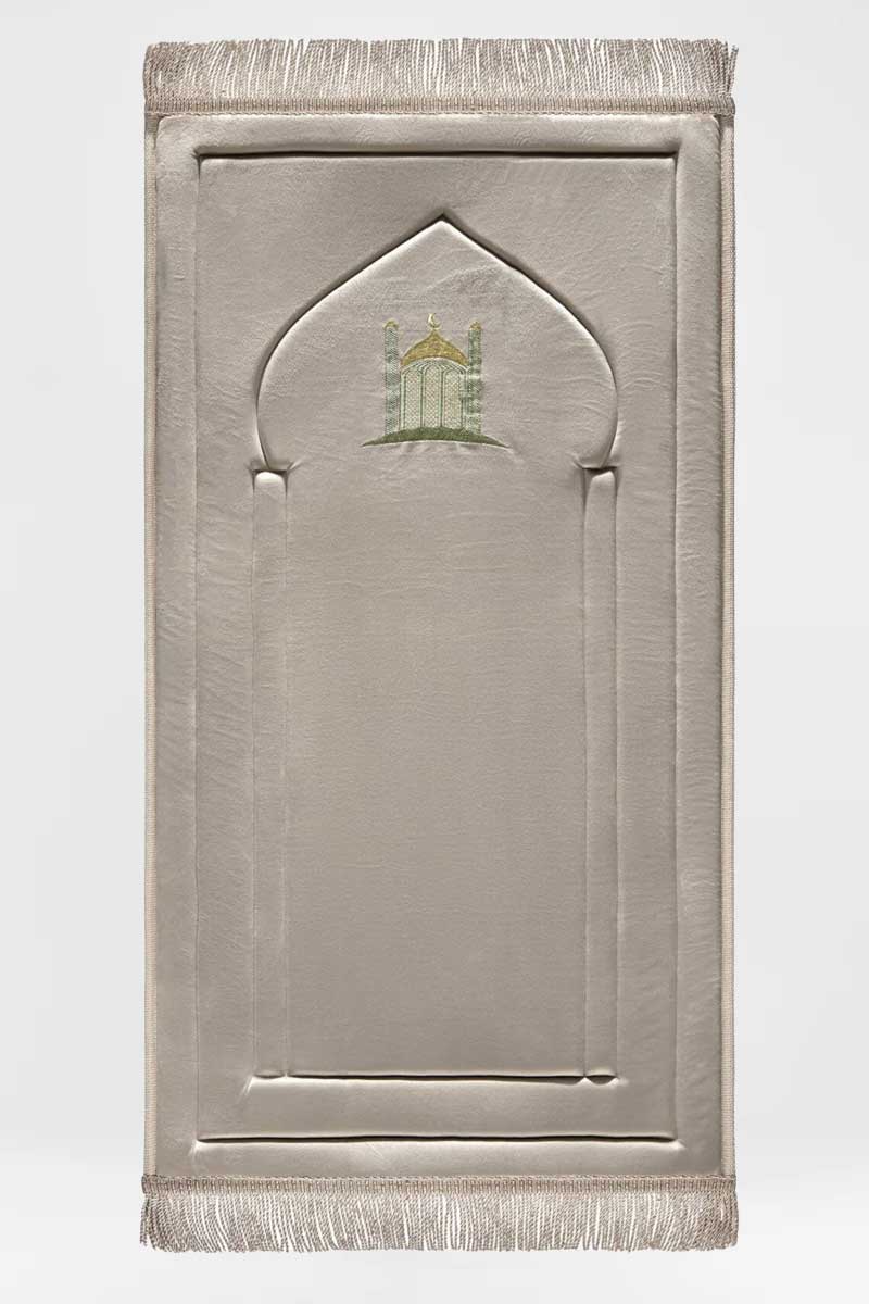 Soft Cream Embroidery Prayer Mat