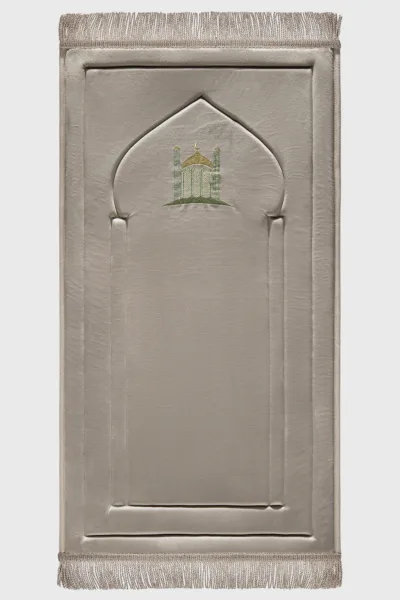 Soft Cream Embroidery Prayer Mat