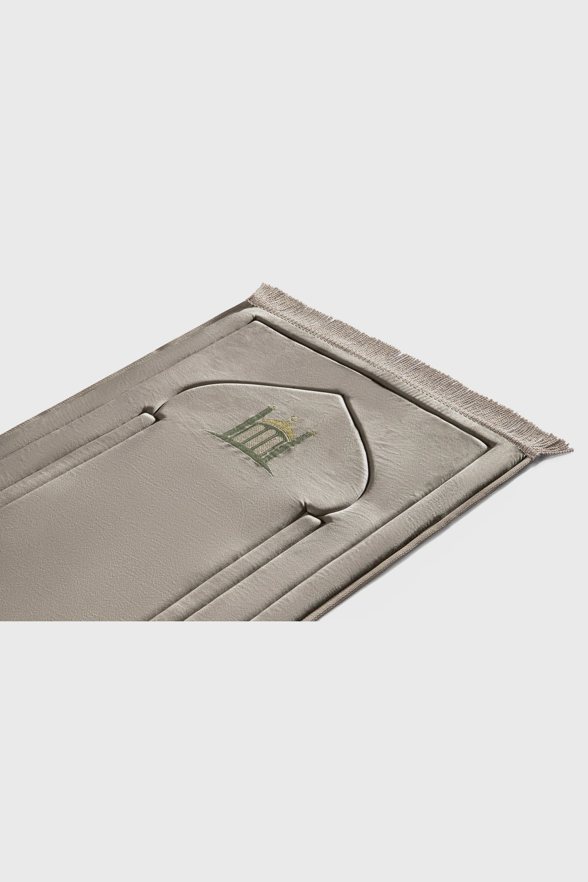 Soft Cream Embroidery Prayer Mat - الصورة 3