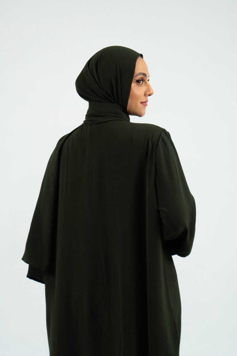 Dark Olive Prayer Dress - Image 5