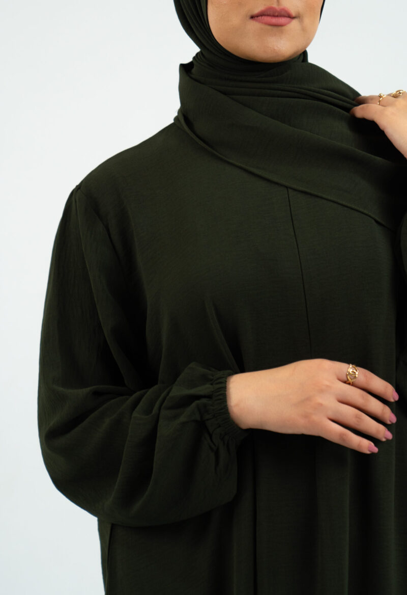 Dark Olive Prayer Dress - Image 4