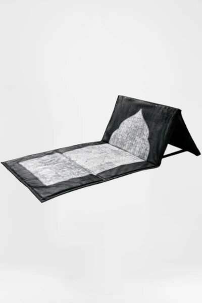 Black Kanar Backrest Prayer Mat