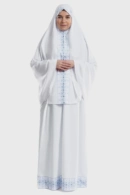 Azure White Islamic Prayer Wear