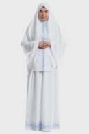Azure White Islamic Prayer Wear