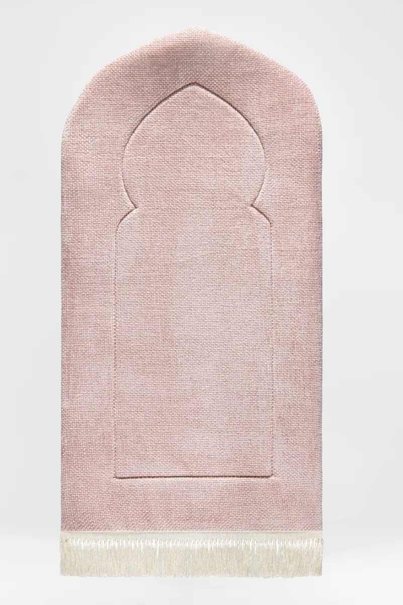 Rosy Arched Plain Prayer Mat