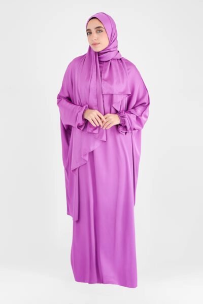 Orchid Pink Satin Prayer Dress