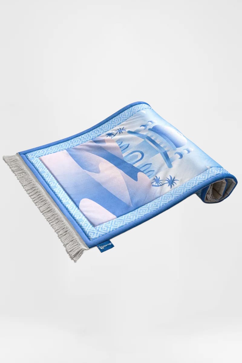 Bluish Sahara Mosque Junior Prayer Mat - Image 2