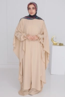 Umrah Beige Abaya - Luxury Prayer Wear Qatar | Arcadia