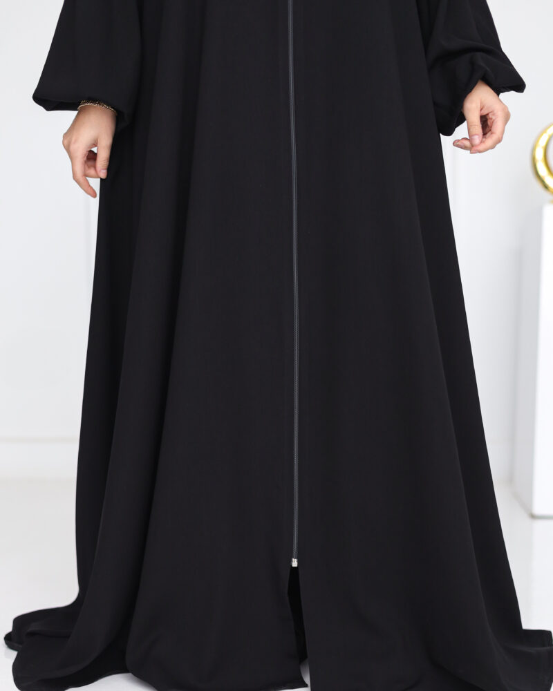 Black Zipper Abaya - Image 4