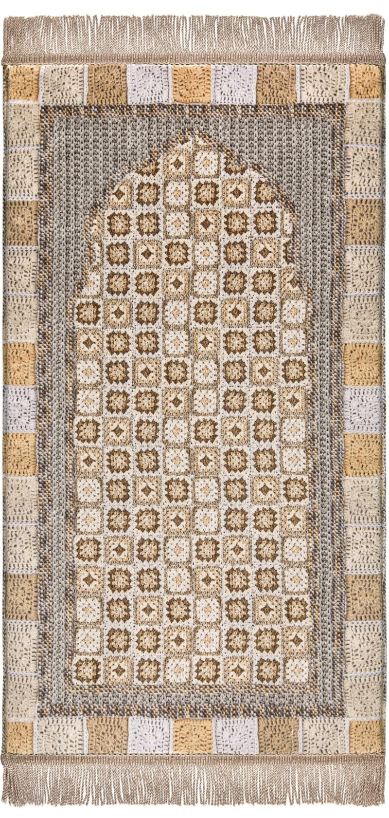 Brownish Croshet Medical Prayer Mat