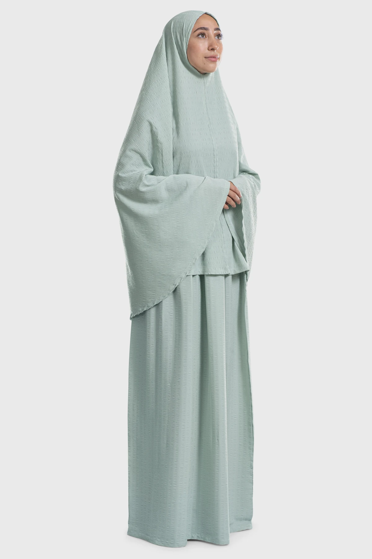 Mint Green Minimal Islamic Prayer Wear - Image 2
