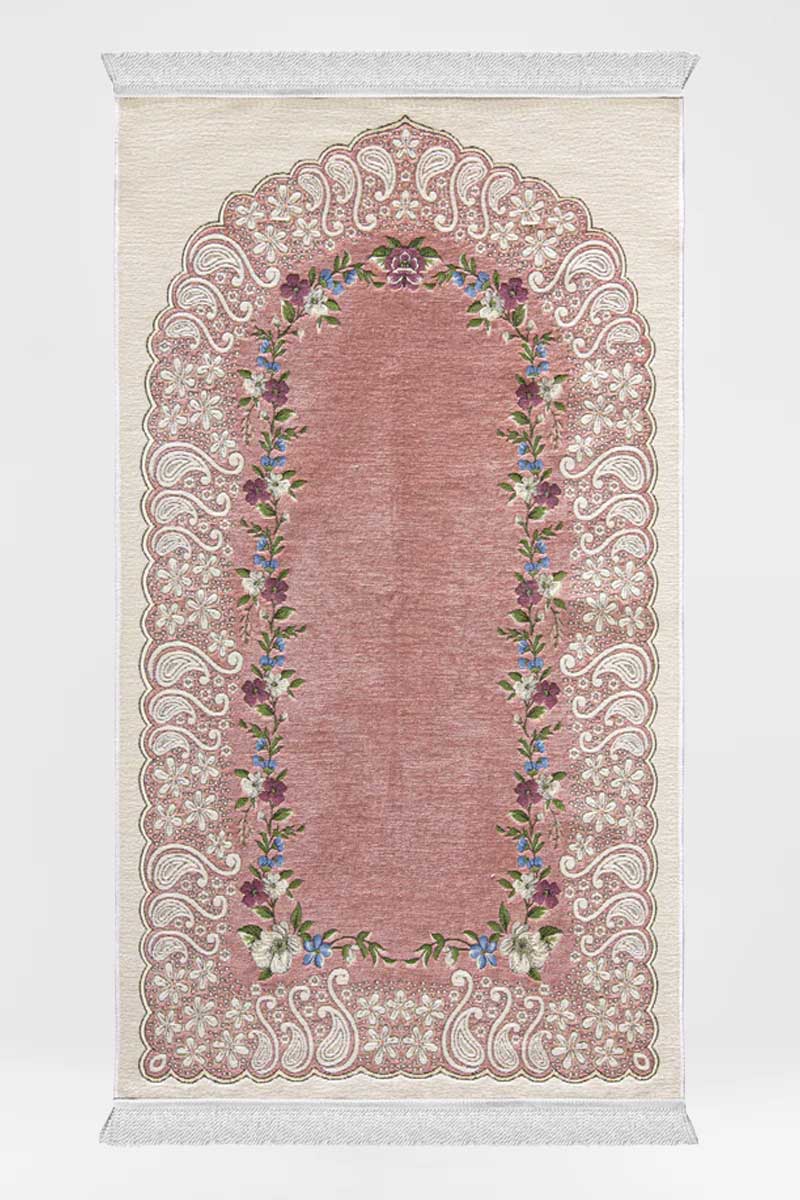 Cashmeric Flowered Arch Unpadded Sejadah