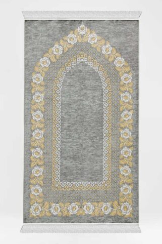 Gris Fluer Arch Unpadded Sejadah.