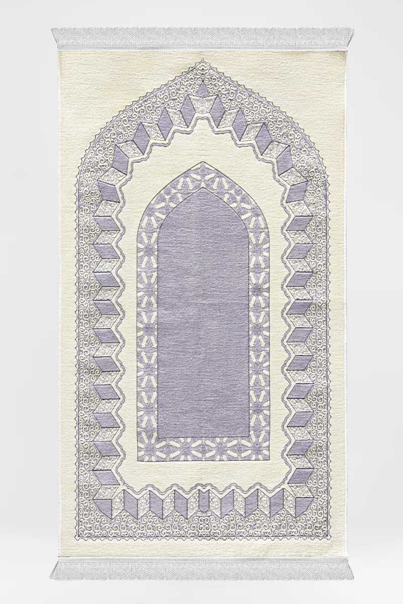 Mauve Islamic Geometric Arch Unpadded Sejadah