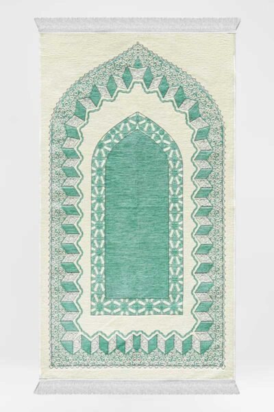 Teal Islamic Geometric Arch Unpadded Sejadah