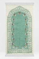 Turquoise Flowered Arch Unpadded Sejadah