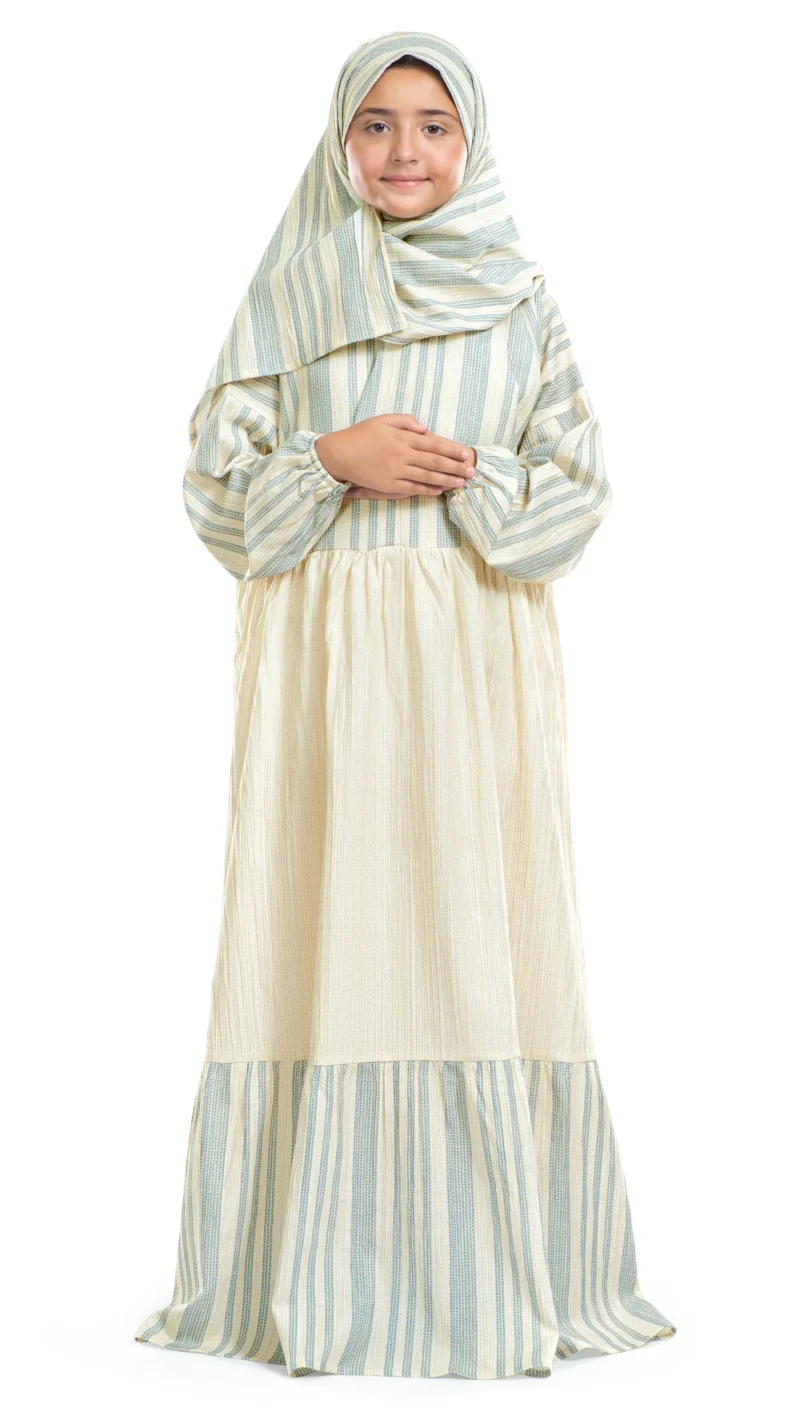 Alternative view of Cloudii Striped Islamic Junior Prayer Wear