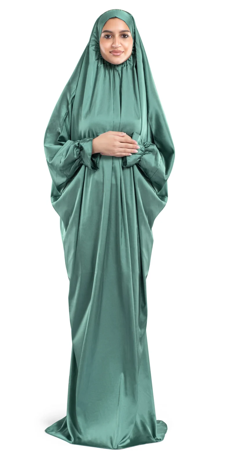 Alternative view of Jade Satin Islamic Prayer Wear