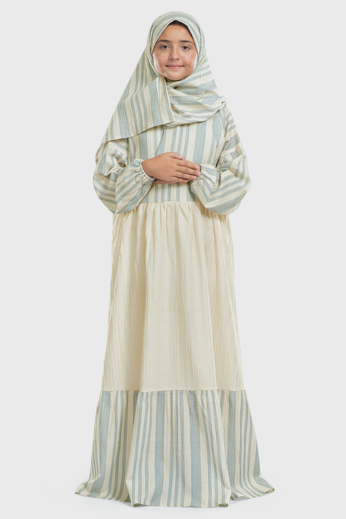 Cloudii Striped Islamic Junior Prayer Wear