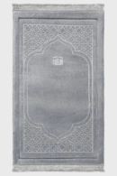 Greyish Emboss Prayer Mat - Luxury Prayer Mat Qatar | Arcadia
