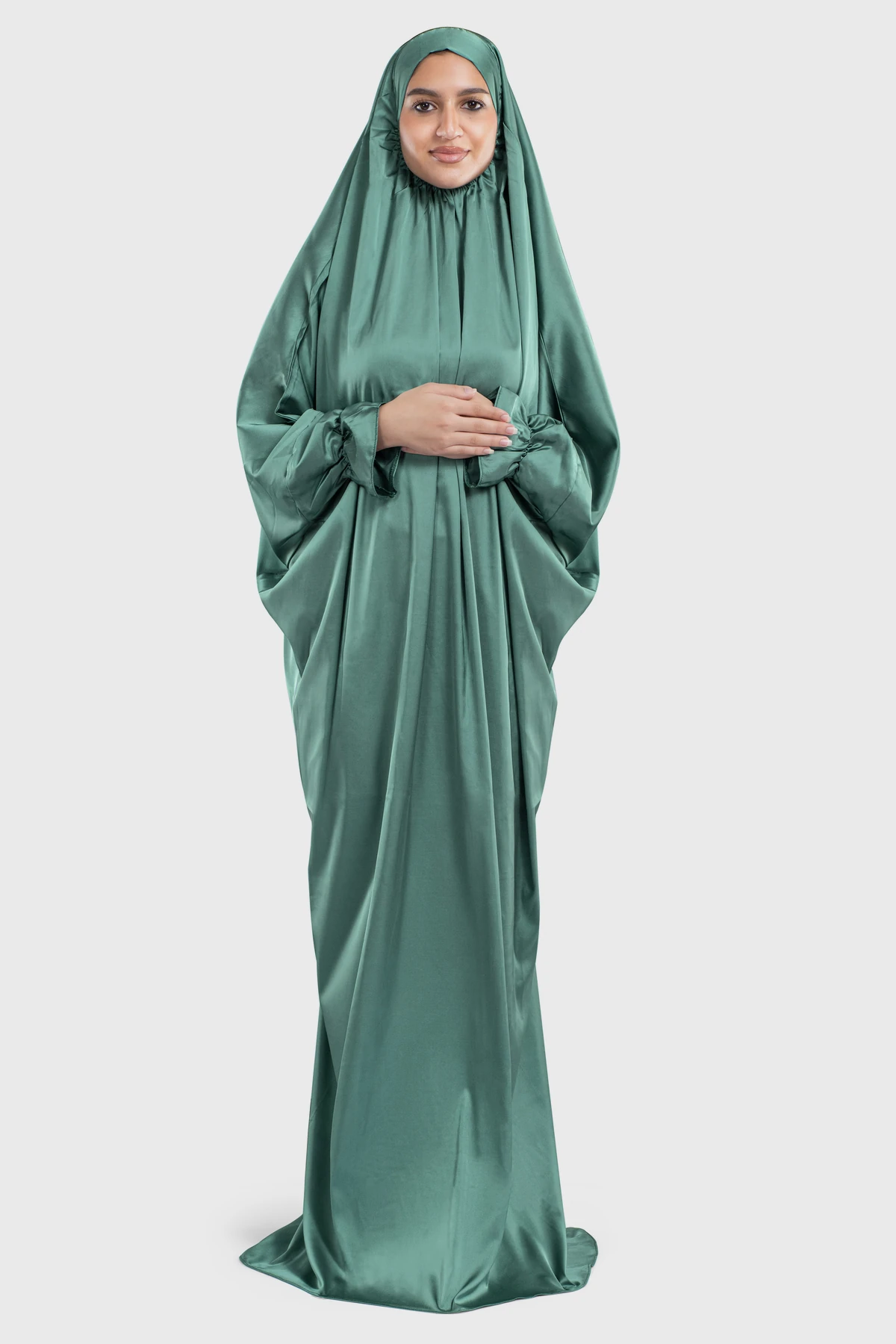 Jade Satin Islamic Prayer Wear