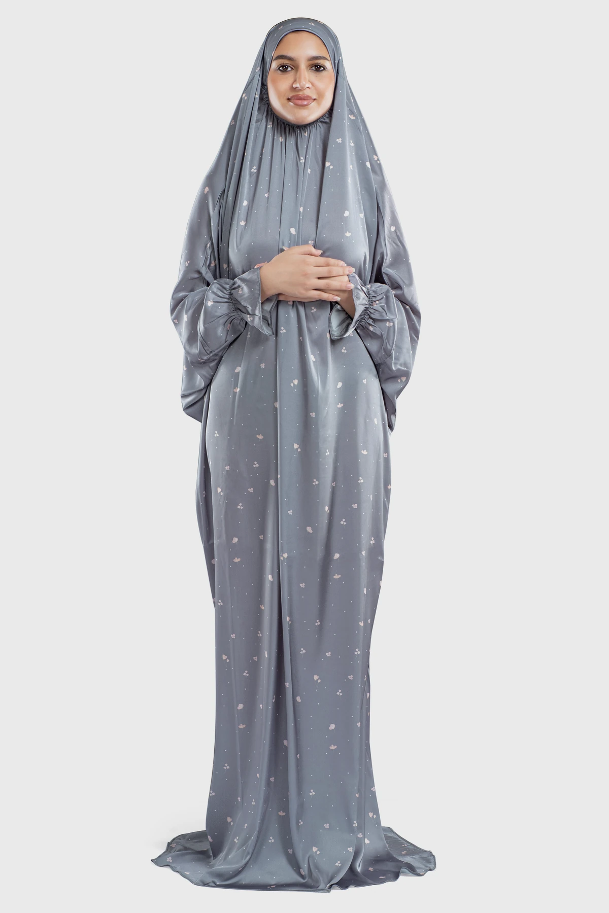 Stone Satin Islamic Prayer Wear