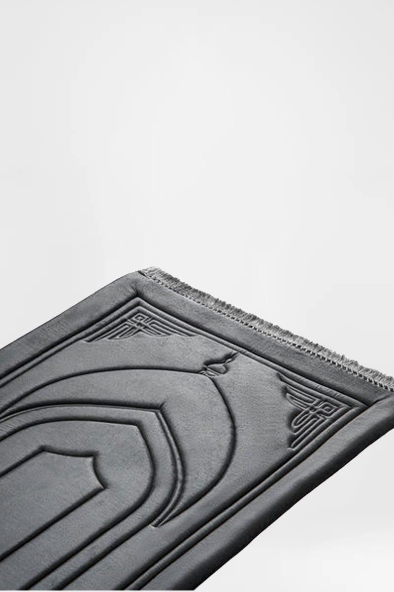 Dark Grey Capitone Prayer Mat - الصورة 2