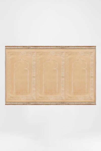Trio Beige Jama'ah Prayer Mat