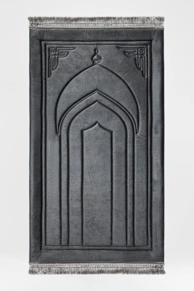 Dark Gray Capitone Premium Prayer Mat
