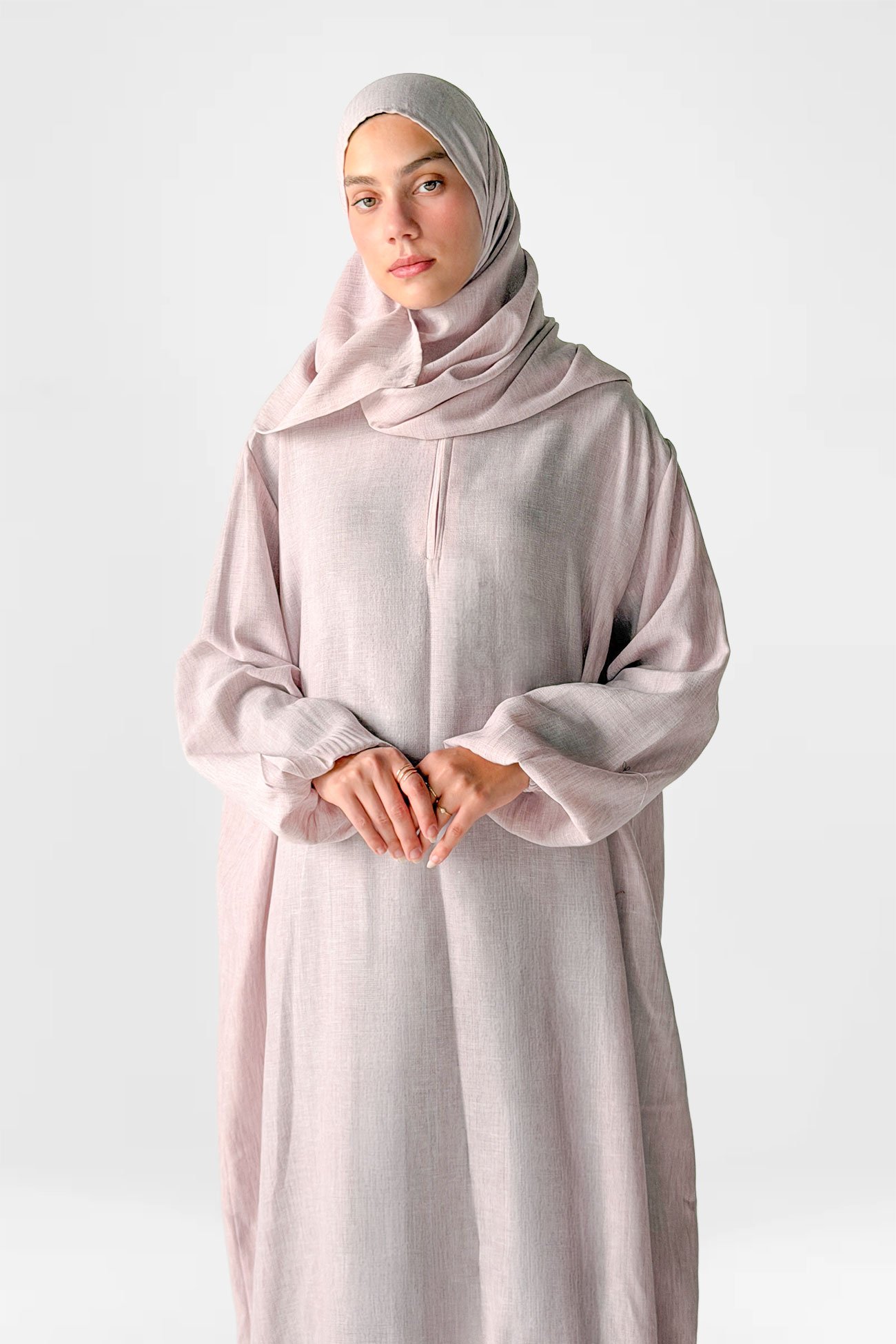 Blush Linen Prayer Dress - Image 3