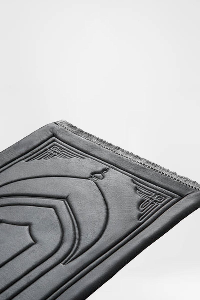 Dark Gray Capitone Premium Prayer Mat - Image 3