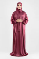 Burgundy The Classic Satin Prayer Dress