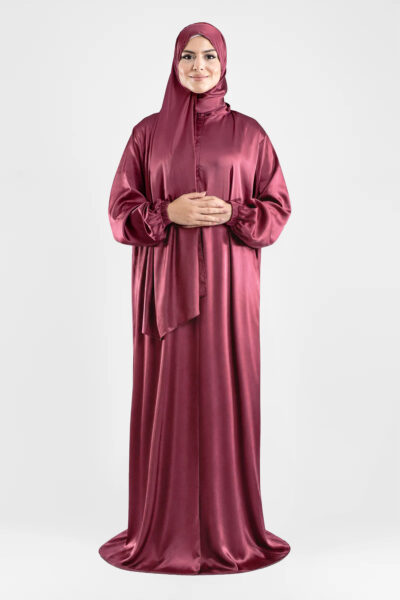 Burgundy The Classic Satin Prayer Dress
