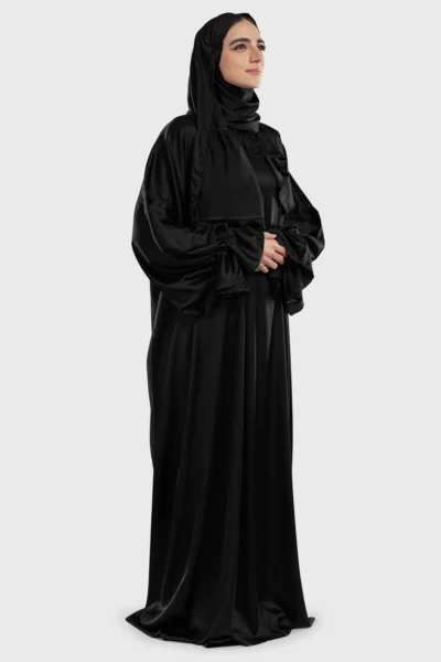 Black Satin Prayer Dress