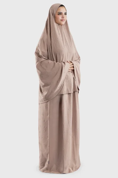 Camel Fleur De Douceur Prayer Wear - View 1 | Arcadia Qatar