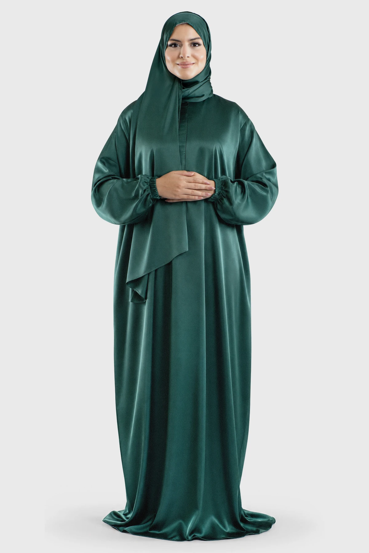 Deep Emerald The Classic Satin Prayer Dress